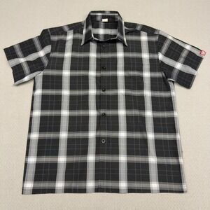 Maui Built Shirt Mens Medium Black Plaid Short Sleeve Button Down Outdoor Casual